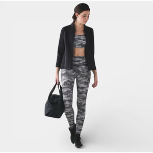 LULULEMON Wunder Under Luon Hazy Days Black White Hi-Rise Leggings, Size 8 M